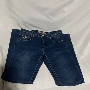 Cowgirl Hardware Dark Blue Boot Cut Jeans